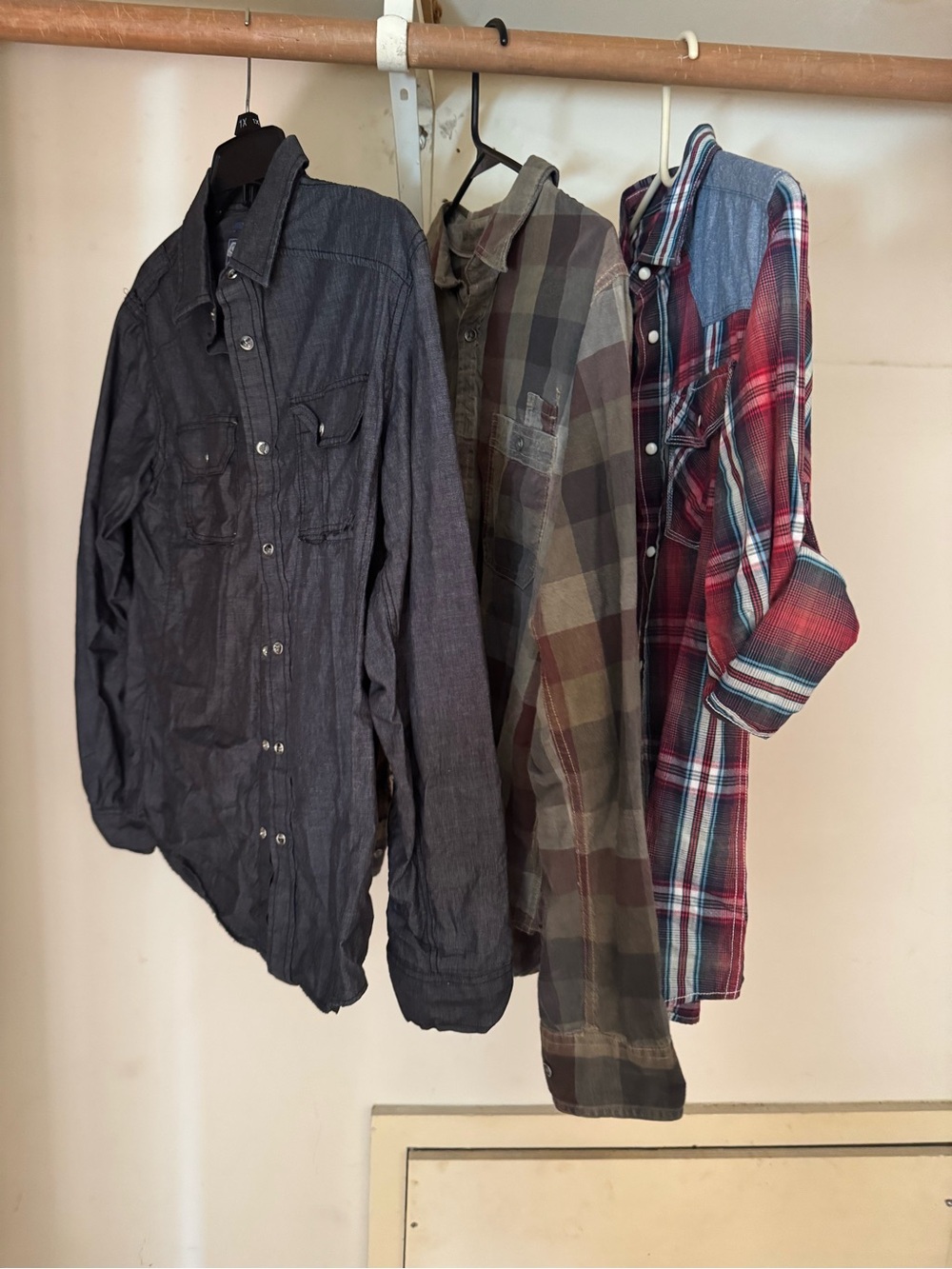 Lot of 3 Men's Long Sleeve Casual Shirts - American Rag, Decree, Redsnap